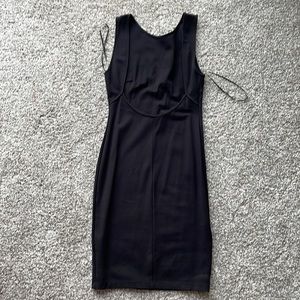 Lulus high neck open back tight black dress